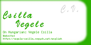 csilla vegele business card